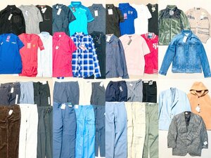 ★未使用 タグ付き メンズ 43点 大量 まとめ UNIQLO GU BANANA GLOBAL WORK トップス ボトムス アウター 等 サイズMIX 卸 現状品 19.2kg★