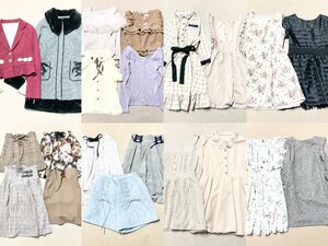 ★量産型 地雷系 姫 レディース 21点 まとめ Ank LIZ LISA ROJITA Secret Honey トップス スカート ワンピース 他 ガーリー 卸 現状品 8kg