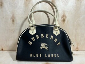 ☆BURBERRY BLUE LABEL バーバリーブルーレーベル ミニボストンバッグ 鞄 カバン レディース ブラック 0.55kg☆