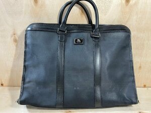 ☆BURBERRY BLACK LABEL バーバリー ブラックレーベル ビジネスバッグ 書類カバン メンズ ブラック ナイロン チェック 0.95kg☆