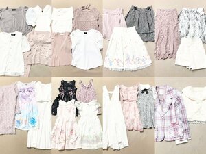 ★量産型 地雷系 姫 レディース 26点 まとめ Ank LIZ LISA Secret Honey evelyn トップス スカート ワンピース 他 ガーリー 卸 現状品 9kg