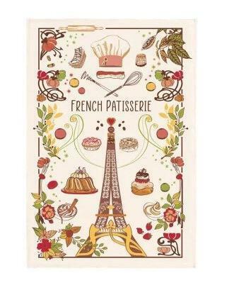 ティータオル「 FRENCH PATISSERIE/フランスのお菓子」フランス製