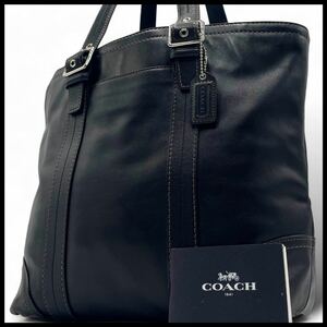 1円 【超高級品】 コーチ COACH トートバッグ ビジネスバッグ ブリーフケース メンズ レディース レザー ブラック 黒