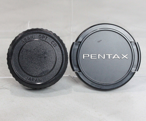 0108119 【良品 ペンタックス】 PENTAX Kマウントレンズリアキャップ＆58mm レンズキャップ