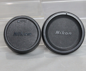 0208133 【良品 ニコン】 Nikon Fマーク ボディキャップ＆ LF-1 レンズリアキャップ