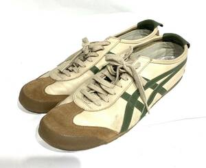 ★bk-558 オニツカタイガー スニーカー 29cm ブラック Onitsuka Tiger ベージュ グリーン MEXICO 66 (T152-14)