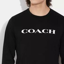 ◆新品/正規品◆【COACH★CB672-M】コーチ ロングスリーブTシャツ シンプル ロゴ 定価33,000円 即決!! 保存袋付き♪_画像4