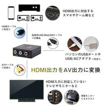 HDMIコンバーター コンポジット変換1080P ホワイト☆_画像3