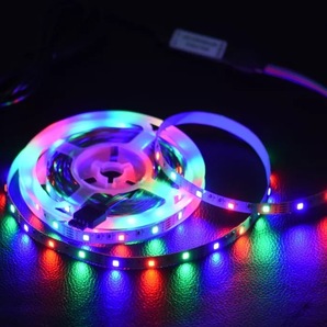 LEDテープライト RGB LEDテープ 2m テープ 間接照明 店内装飾 イルミネーション 連結可能 リモコン コントローラー☆