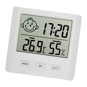 デジタル時計 置き時計 温湿計 健康管理 温度計 湿度計 壁掛け 2WAY 室温 温湿度計 デジタル置時計 卓上 コンパクト 軽量☆の画像1