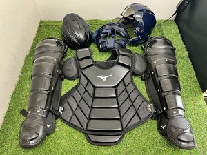 【022901】Mizuno ミズノ 一般用 軟式 キャッチャー防具一式 マスク/ヘルメット/プロテクター/レガース ZETT 捕手用ヘルメット【40226S01】