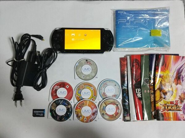 PSP3000 本体 ゲーム7枚(内6枚説明書付) ※ご購入の際はコメントをよろしくお願いいたします。