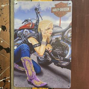 新品 壁掛けプレート アメリカン ハーレーダビッドソン Harley-Davidson パネル 壁飾りインテリア ブリキ看板 ガレージ バイカーバイク女子