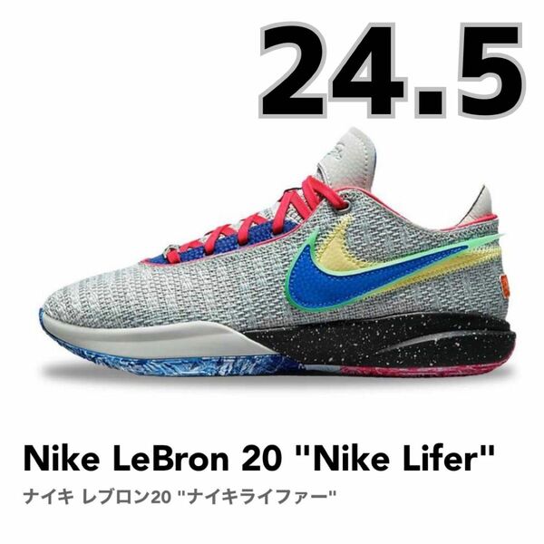 レブロン20 バスケットシューズ バッシュ スニーカー 24.5 美品 完売品 NIKE ダンク ナイキ ジュニア バスケ 