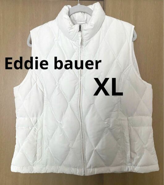 Eddie bauer エディーバウアー　キルティングダウンベスト　ホワイトXL