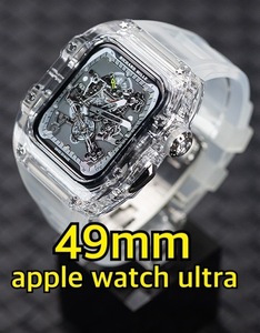 49mm clear SV*RST*apple watch ultra* Apple watch Ultra * case custom Raver Golden concept Golden Concept liking 