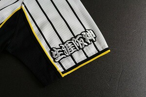 送料無料 生涯阪神 (白)そで、襟元に 刺繍 ワッペン 阪神 タイガース 応援 ユニフォームに