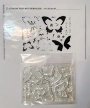 未使用品☆PTI ミニキット Color Pop Butterflies ペーパートレイインク Papertrey Ink スタンプ ダイ ペーパー ステンシル 蝶 バタフライ_画像4