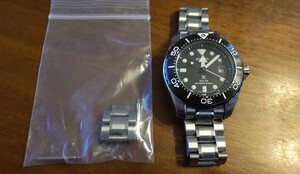 軽量チタン★稼動品★SEIKO★PROSPEX★V147-0CS0 SBDN019★ソーラー200mダイバーズウォッチ★メンズ腕時計黒/ブラック