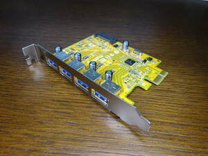 SUNIX社製 PCI-E USB3.0カード 4ポート USB4300NS Win10動作確認済み チップ：Renesas uPD720201 5Gbps ②