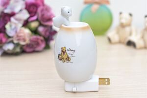  mezzo n Domani - teddy bear ceramics foot aroma light new goods 