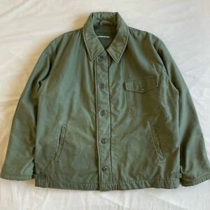 初期! 60s A-2 デッキジャケット XL 三角フラップ US NAVY ビンテージ ミリタリー ARMY 50s 70s