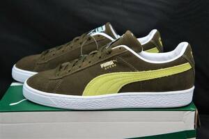 SALE![ new goods ]US9.5 27.5cm PUMA Puma SUEDE CLASSIC XXI suede Classic DEEP OLIVE/TART APPLE/WHITE domestic regular goods 