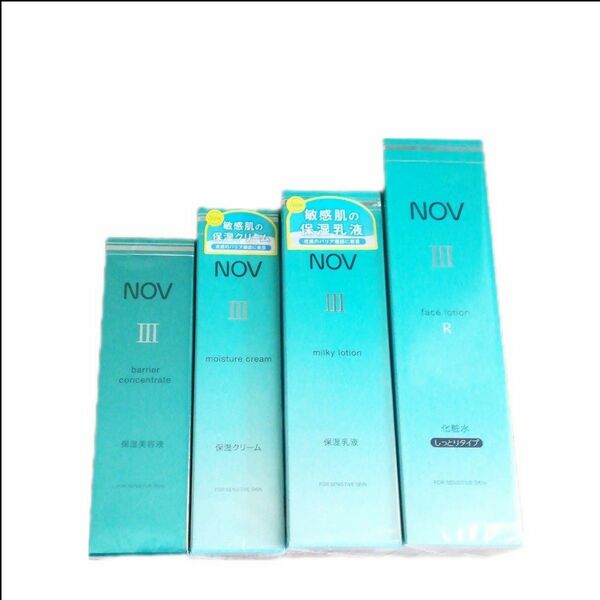 NOVノブ III しっとり化粧水+保湿乳液+美容液+保湿クリーム （医薬部外品）セット