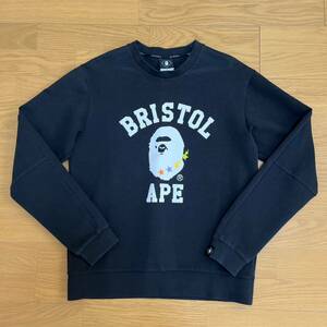 APE×F.C.R.B コラボスウェット S ブラック エイプfcrb トレーナー