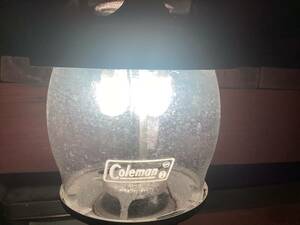 コールマン 290A700 パワーハウスツーマントルランタン 点灯確認済みですがジャンク扱いで 貴重な丸グローブ付き 1988年8月製造？ 絶版品