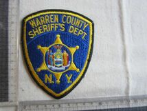 【中古】WARREN COUNTY SHERIFF’S DEPT. ウォーレン郡保安官 ニューヨーク NY セキュリティ 警備 ワッペン/パッチ 警察 国家 480_画像7