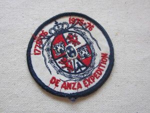 【中古】ビンテージ 1975 DE ANZA EXPEDITION スペイン ワッペン/パッチ 企業 USA 古着 アメリカ 旅行 お土産 観光 452