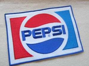 【大きめ】ペプシ コーラ PEPSI Cola 飲み物 刺繍 ワッペン/アメリカ USA ビンテージ パッチ シャツ 企業 アメカジ カスタム 古着 B01