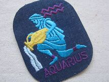 ビンテージ 水瓶座 AQUARIUS 星座 星占い デニム ワッペン/60s パッチ 企業 USA 古着 アメリカ アメカジ キャップ ワークシャツ 452_画像2