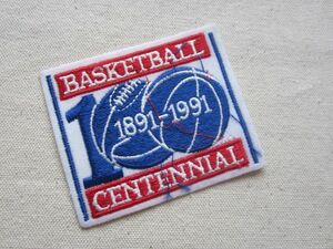 ビンテージ 90s BASKETBALL CENTENNIAL バスケットボール 100周年 NBA 1891-1991 ワッペン/パッチ USA 古着 アメリカ ユニフォーム ① Z03