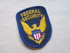 ビンテージ FEDERAL SECURITY 警備 セキュリティ ワッペン/パッチ 企業 USA 古着 アメリカ ワークシャツ 484