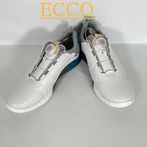【未使用品】ECCO エコー スニーカー パンチング 白 青_画像1