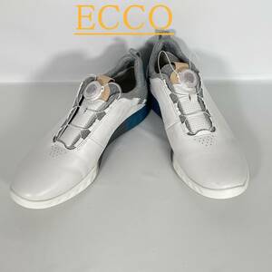 【未使用品】ECCO エコー スニーカー パンチング 白 青