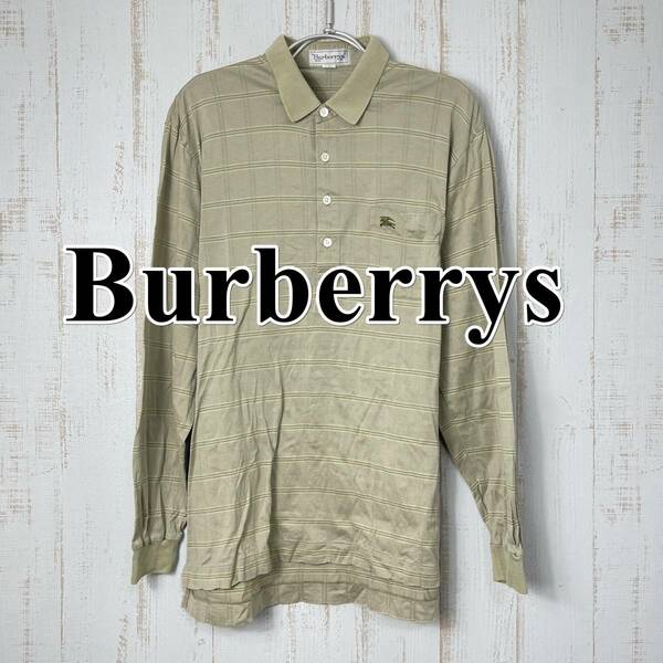 【極美品】Burberrys バーバリーズ ポロシャツ 刺繍ロゴ 緑