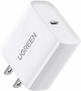 UGREEN 20W タイプc 充電器 PD3.0急速充電 ACアダプター type-c ホワイト CD137/697