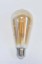LEDエジソン電球 60W形 フィラメント電球 エジソンランプ LED電球 E26 8W 電球色 850lm ST64 アンバーガラス 1個入り/669_画像8