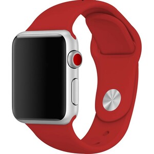 【本体サイズ42・44mm用】【19-レッド】Apple Watch シリコン スポーツバンド アップルウォッチ【Series1.2.3.4.5.6.SE対応】