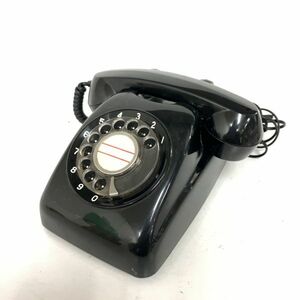 黒電話 日本電信電話株式会社 600-A2 TMG-N77 ダイヤル式電話 アンティーク 昭和レトロ ブラック 電話機