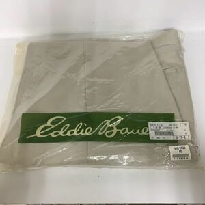 未使用 保管品 Eddie Bauer エディーバウアー チノパン ズボン ストレートパンツ タック カーキ ブラウン 茶 デッドストック アウトドア