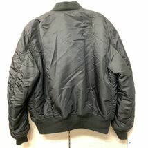 ALPHA INDUSTRIES INC アルファ MA-1 フライトジャケット Lサイズ リバーシブル アウター パイロット ミリタリー ブラック 黒 オレンジ_画像5