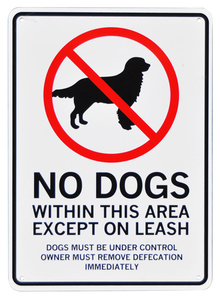 注意看板！犬禁止区域！プラスティックサインボード　犬　禁止　NO DOGS /アメリカン雑貨 世田谷ベース ヴィンテージ ガレージ(a