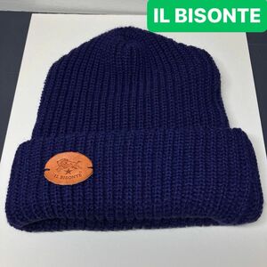 ニット帽 ニットキャップ IL BISONTEイルビゾンテ ネイビー