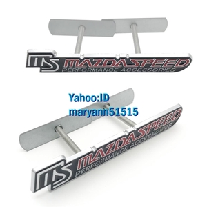 MAZDASPEED grill for red metal emblem Logo Mazda Speed badge sticker MS CX FD3S FC Axela Atenza Efini 