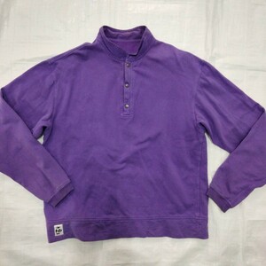 CHUMS チャムス ハリケーントップ スウェット シャツ　スナップボタン 　プルオーバー カナダ canada 製　パープル　purple L sweat snap 