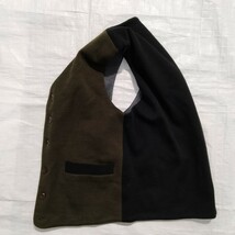 FRANK LEDER　フランクリーダー ウール　ベスト　ジレ　ウエストコート ハイゲージ　wool パネルカラー　ドイツ製　xs vest olive navy _画像7